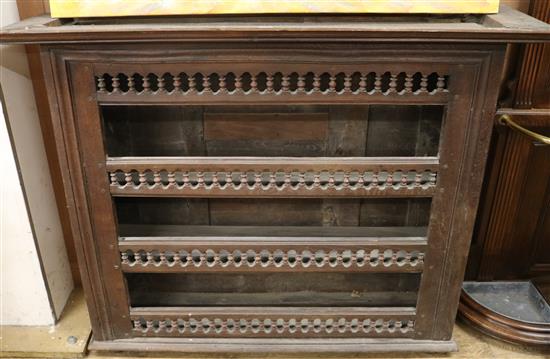 A set of French hanging wall shelves W.134cm